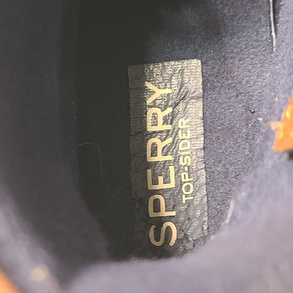 Sperry Saltwater Duck Boots Girls US 4 Navy Brown Waterproof Lace Up Winter - Picture 13 of 14